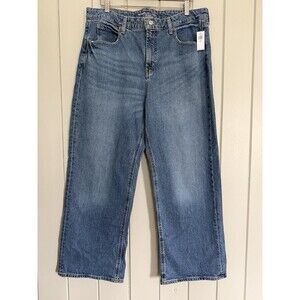 NWT Old Navy Women's Extra High Rise Curvy Wide Leg Secret Smooth Pockets 16P